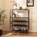 16 Bottle Wine Rack With 5-Tier Wine Shelf And Glass Holders For Kitchen Bar_maomaolike.com