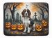 Welsh Springer Spaniel Spooky Halloween Memory Foam Kitchen Mat Machine Washable Anti-Fatigue Mat Cushion Comfort Bath Mat Or Kitchen Rug_maomaolike.com
