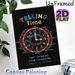 Telling Time Painting Poster, Vibrant Race Car Clock Graphic Poster, Educational Tool To Learn Time Reading And Conversions, Ideal For Classroom Or_maomaolike.com