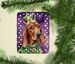 Redbone Coonhound King Of Mardi Gras Porcelain Ornament Christmas Tree Hanging Decorations For Home Christmas Holiday, Rectangle, Gift, Multicolor_maomaolike.com