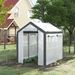 Outdoor Walk-In Tunnel Greenhouse With Roll-up Windows, Zippered Mesh Door, & Weather Cover, 8' X 6' X 7.4'_maomaolike.com