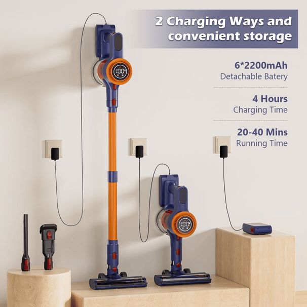 PSH9 180W Powerful Suction Vacuum Cleaner, 25Kpa Handheld Suction, 2200mAh Battery Life For 40 Minutes, SUS+HEPA Filter, 3-in-1 Wireless Vacuum Cleaner, Upright Vacuum Cleaner, Cordless Handheld_maomaolike.com