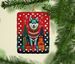 Alaskan Klee Kai Holiday Christmas Porcelain Ornament Christmas Tree Hanging Decorations For Home Christmas Holiday, Rectangle, Gift, Multicolor_maomaolike.com