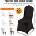 20PCS Stretch Spandex Non-Slip Chair Covers - Universal Fit, Washable Slipcovers For Wedding, Party, Banquet, Celebration & Dining (Black)_maomaolike.com