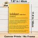 Lekker Definition Painting Poster, Warm-toned Minimalist Typographic Poster, Playful Word Definition Decor Ideal For Living Room, Cafe_maomaolike.com