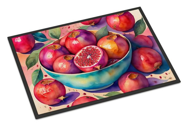 Colorful Pomegranates Doormat Front Door Mat Indoor Outdoor Rugs For Entryway, Non Slip Washable Low Pile, 24H X 36W_maomaolike.com