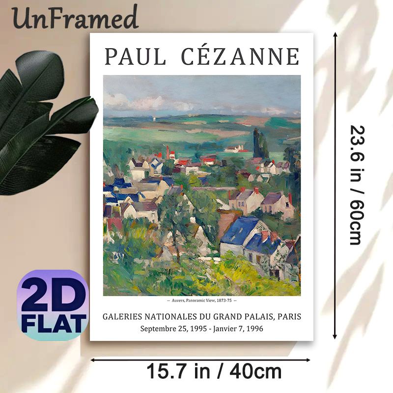 Paul Cézanne Auvers Panorama Painting Poster, Impressionist-style Vibrant Rural Village Landscape Poster, Timeless Art Decor Suitable For Living Room_maomaolike.com
