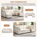 103" Sectional Sofa Couch Sofa Bed U-shaped Sofa With Two Movable Ottoman And Three USB Ports For Living Room_maomaolike.com