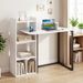 43.5" Computer Desk With Charging Station And Ergonomic Monitor Stand With Non-slip For Living Room, Bedroom, Study And Office_maomaolike.com