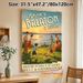 Lake Balaton Retro Gathering Painting Poster, Warm Vintage-style Lakeside Group Fun Scene Poster, Nostalgic Relaxing Wall Decor Idea For Living Room_maomaolike.com