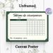 French Reward Chart Painting Poster, Elegant Vintage-style Green Bordered Poster, Practical Tool To Track Weekly Tasks And Set Rewards, Ideal For Home_maomaolike.com