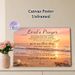 Lord's Prayer Painting Poster, Serene Sunset Beach Scene Poster, Soothing Spiritual Message Decor Ideal For Home, Prayer Room And Living Room_maomaolike.com