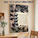 Crow & Poem Themed Painting Poster, Vintage Sketch Style Poster, Detailed Black Crows With Poetic Verse, Artistic Literary Decor Ideal For Living_maomaolike.com