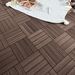 12"x12" Square Outdoor Square Teak Deck Tiles, 6PCS Patio Interlocking Flooring Tiles, Brown_maomaolike.com
