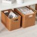 Extra Tall Rattan Woven Home Cabinet Organizer Bathroom Hotel Laundry Car Storage Basket_maomaolike.com