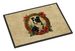 Border Collie Christmas Flowers Doormat Front Door Mat Indoor Outdoor Rugs For Entryway, Non Slip Washable Low Pile, 24H X 36W_maomaolike.com
