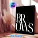 Brows Typography Painting Poster, Minimalist Bold Monochrome Text Poster, Sleek Eye-catching Design, Suitable For Beauty Studio, Bedroom And Living_maomaolike.com