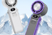 High-Speed Cooling Ice Pack Handheld Outdoor Portable Foldable Small Neck Fan Digital Display Stepless Speed Regulation_maomaolike.com