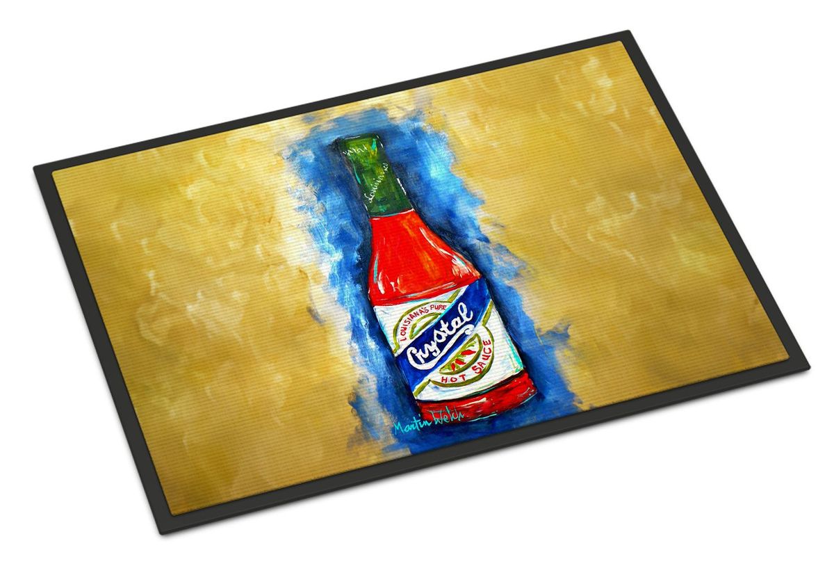 Hot Sauce Crystal Blue Doormat Front Door Mat Indoor Outdoor Rugs For Entryway, Non Slip Washable Low Pile, 24H X 36W_maomaolike.com