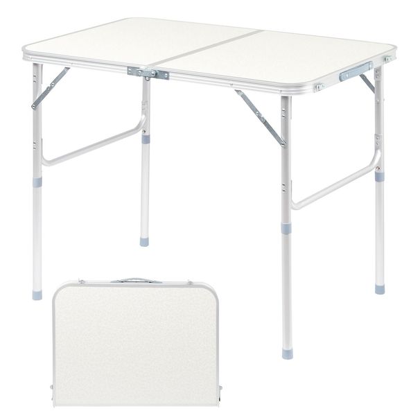 3FT/4FT/6FT Durable Plastic Folding Table W/Handles & Lock - Portable Indoor/Outdoor Picnic Dining Table For Camping, Parties, White_maomaolike.com