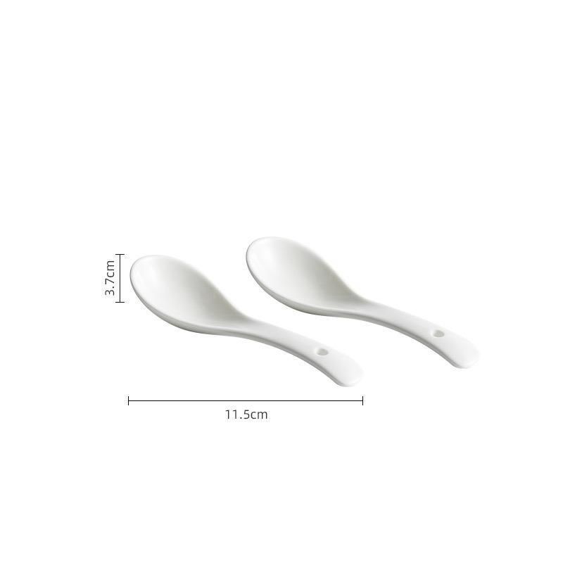 Creative Rice Home Use 2025 New High-end Tableware Ceramic Spoon Single 4.5inch Small Eating Bowl_maomaolike.com