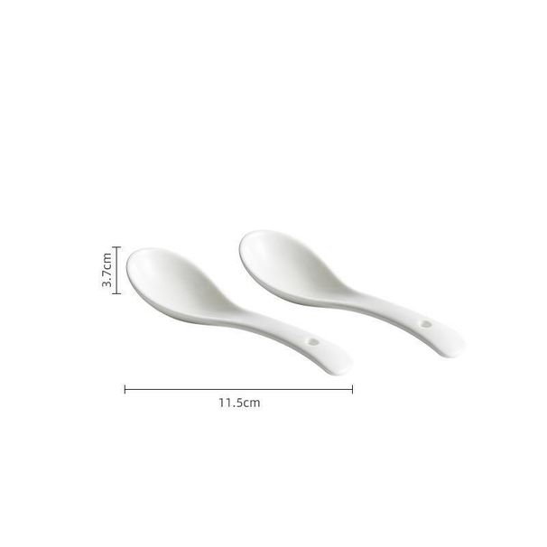 Creative Rice Home Use 2025 New High-end Tableware Ceramic Spoon Single 4.5inch Small Eating Bowl_maomaolike.com