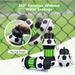 Silicone Collapsible Ball Water Bottle With Climbing Buckle, Drop And Leak Proof Outdoor Sports Mug, Black & White_maomaolike.com