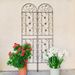 2 Pack Metal Garden Trellis 86.7" X 19.7" Rustproof Trellis For Climbing Plants Outdoor Flower Support Brown_maomaolike.com