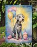 Bedlington Terrier Happy Birthday Garden Flag Mailbox Flag Decorative Yard Flag Banner Outside Patio Artwork Yard Flower Beds, Garden Size, Multicolor_maomaolike.com