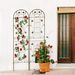 2 Pack Metal Garden Trellis 86.7" X 19.7" Rustproof Trellis For Climbing Plants Outdoor Flower Support Brown_maomaolike.com