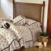 Wholesale INS French Retro Pastoral Style Soft Double Layer Gauze 4-Piece Ruffled Pure Cotton Floral Four-Piece Set_maomaolike.com