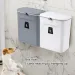 7/9L Wall Mounted Household Galley Waste Hanging Bathroom Trash Can With Lid Food Garbage Bin Kitchen Accessories_maomaolike.com