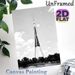 Riga Radio Tower Painting Poster, Monochrome Minimalist Architectural Scene Poster, Sleek Urban Landmark Artwork Ideal For Living Room And Office Wall_maomaolike.com
