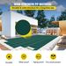 VEVOR Pool Safety Cover Fits 16x32ft Rectangle Inground Safety Pool Cover Green Mesh With 4x8ft Center End Steps Solid Pool Safety Cover For Swimming Pool Winter Safety Cover_maomaolike.com