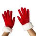 Christmas sock Short canary and white wool gloves Christmas gala ceremonial performance gloves Winter gloves_maomaolike.com
