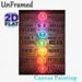 Chakra Themed Painting Poster, Neon-style Glowing Chakra & Inspirational Quote Poster, Positive Self-care Reminder, Suitable For Yoga Studio_maomaolike.com