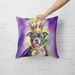 Staffordshire Bull Terrier King Of Mardi Gras Throw Pillow Machine Washable, Indoor Outdoor Decorative Pillow For Couch, Bed Or Patio, 18Hx18W_maomaolike.com