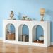 Arched Entryway Table, Wood Console Table With 3 Arched Shelves_maomaolike.com