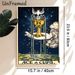 Tarot Ace Of Cups Painting Poster, Vintage Mystical Style Poster, Intricate Design With Golden Cup, Dove, Starry Sky And Flowing Water, Suitable Decor_maomaolike.com