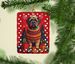Bouvier Des Flandres Holiday Christmas Porcelain Ornament Christmas Tree Hanging Decorations For Home Christmas Holiday, Rectangle, Gift, Multicolor_maomaolike.com