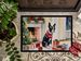 Boston Terrier Cozy Christmas Doormat Front Door Mat Indoor Outdoor Rugs For Entryway, Non Slip Washable Low Pile, 24H X 36W_maomaolike.com