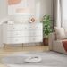 7 Drawer Dresser For Bedroom, Storage Cabinet With Golden Handles, Modern Closet Of Drawers For Living Room_maomaolike.com