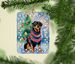 Rottweiler Christmas Porcelain Ornament Christmas Tree Hanging Decorations For Home Christmas Holiday, Rectangle, Gift, Multicolor_maomaolike.com