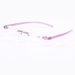 Unisex Frameless reading glasses 125 degrees 175 degrees men's and women's fashion plastic frameless cutting edge glasses_maomaolike.com