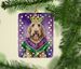 Otterhound King Of Mardi Gras Porcelain Ornament Christmas Tree Hanging Decorations For Home Christmas Holiday, Rectangle, Gift, Multicolor_maomaolike.com