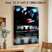 French Hip-Hop Album Tracklist Painting Poster, Moody Dark-blue Themed Album Art Poster, Retro Music Collection Decor Suitable For Home Studio, Music_maomaolike.com