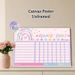 Tie-dye Rainbow Reward Chart Painting Poster, Pastel Watercolor Style Poster, Practical Design To Track Daily Tasks And Rewards, Ideal For Home Or_maomaolike.com
