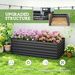 Galvanized Raised Garden Bed, Steel Outdoor Planters With Reinforced Rods, 71" X 36" X 23", Black_maomaolike.com