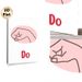 Do Gesture Fist Themed Painting Poster, Minimalist Line Art Pink Fist Poster, Playful Expressive Design, Suitable For Home Office And Living Room_maomaolike.com