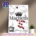 Macbeth Themed Painting Poster, Dark Gothic Literary Art Poster, Showcases Iconic Quotes & Symbolic Elements, Ideal For Study And Literary_maomaolike.com